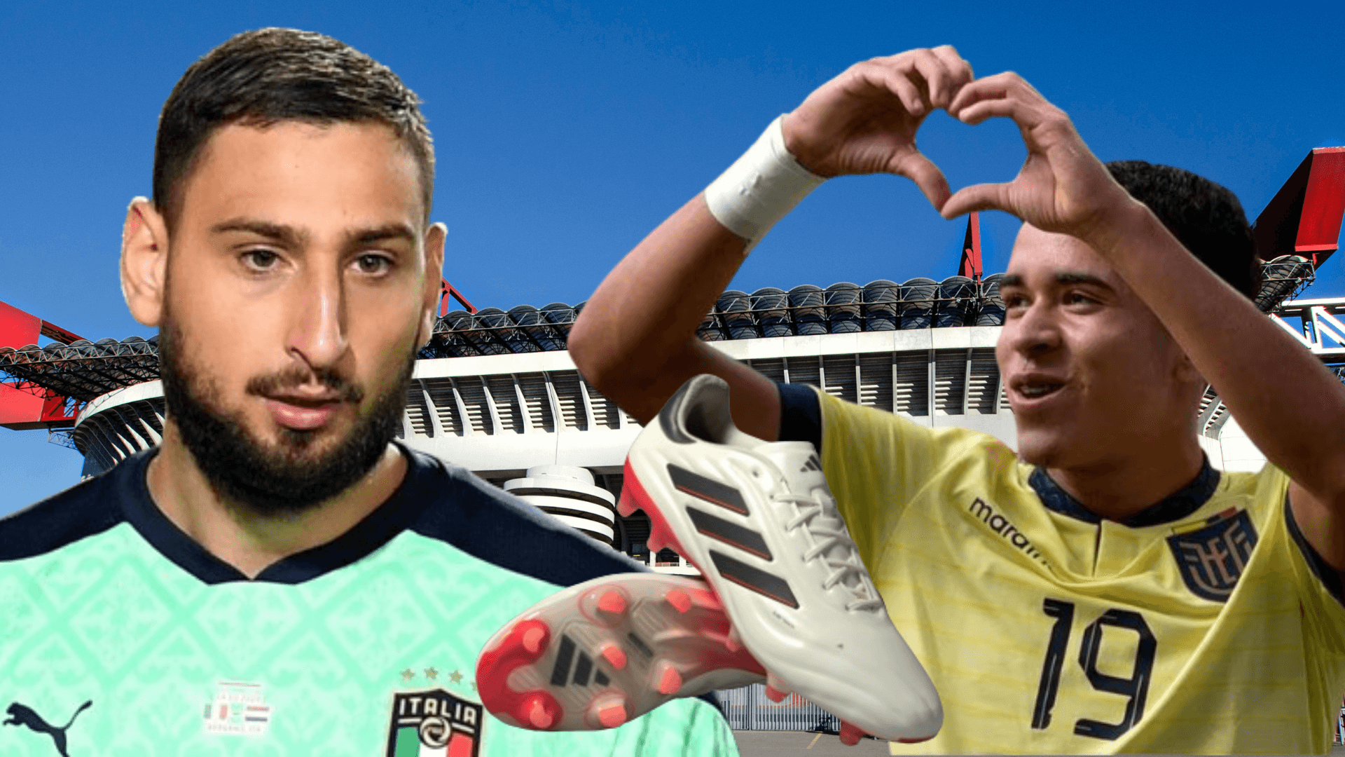 Los zapatos con los que juega Kendry Páez a diferencia de Donnarumma