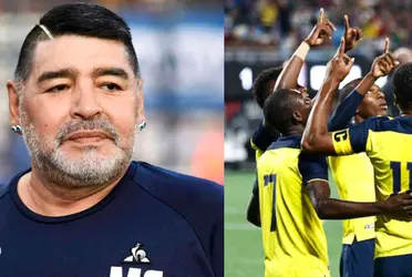 Maradona demostró que tenía mucho aprecio por un jugador ecuatoriano cuando estuvo en México