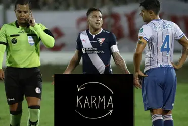 Marlon Vera está en el ojo de la tormenta luego que perjudicara a Liga de Quito en el cotejo contra 9 de Octubre, ahora el karma le llegó