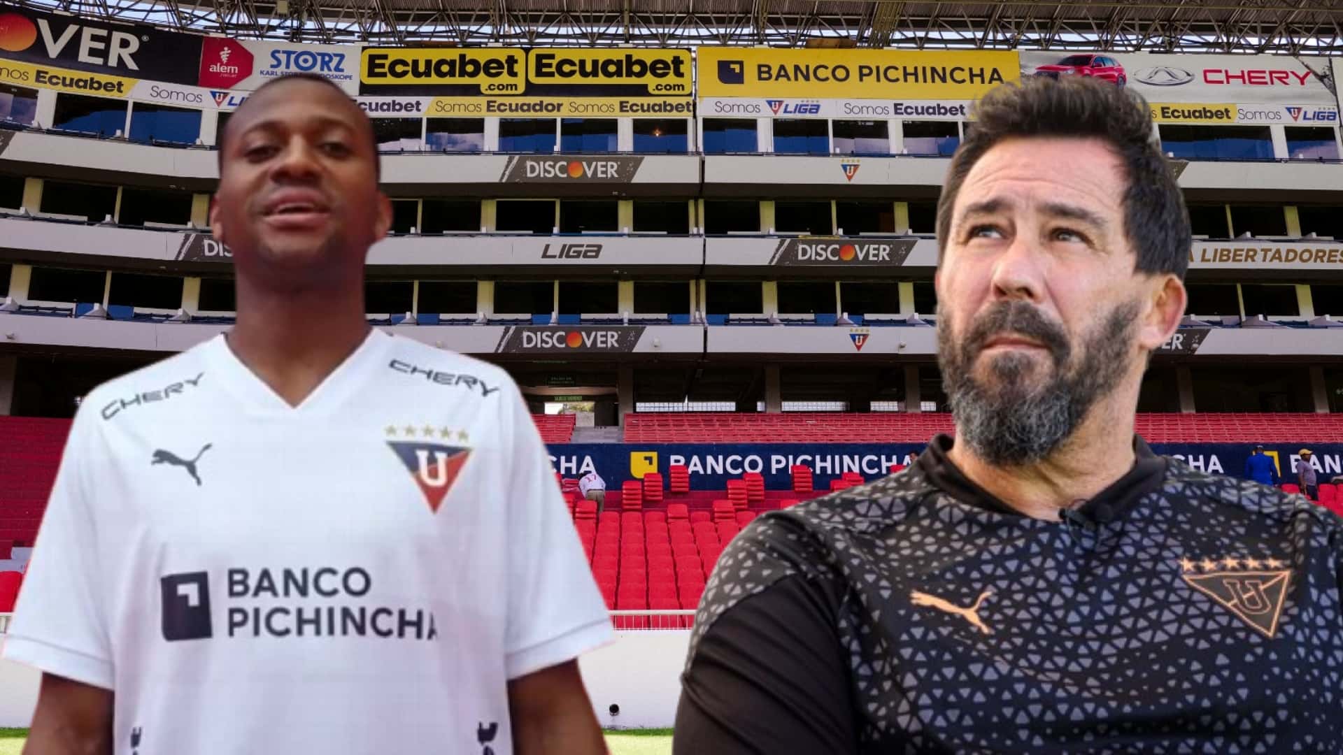 Michael Estrada y Pablo Sánchez (Foto tomada de: Liga de Quito)