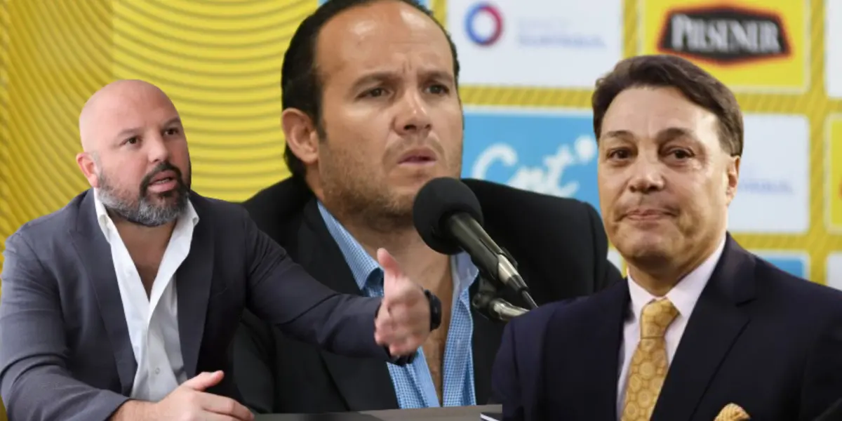 Miguel Ángel Loor y Francisco Egas brindando declaraciones, al lado Alfaro Moreno. FOTO: El Universo 