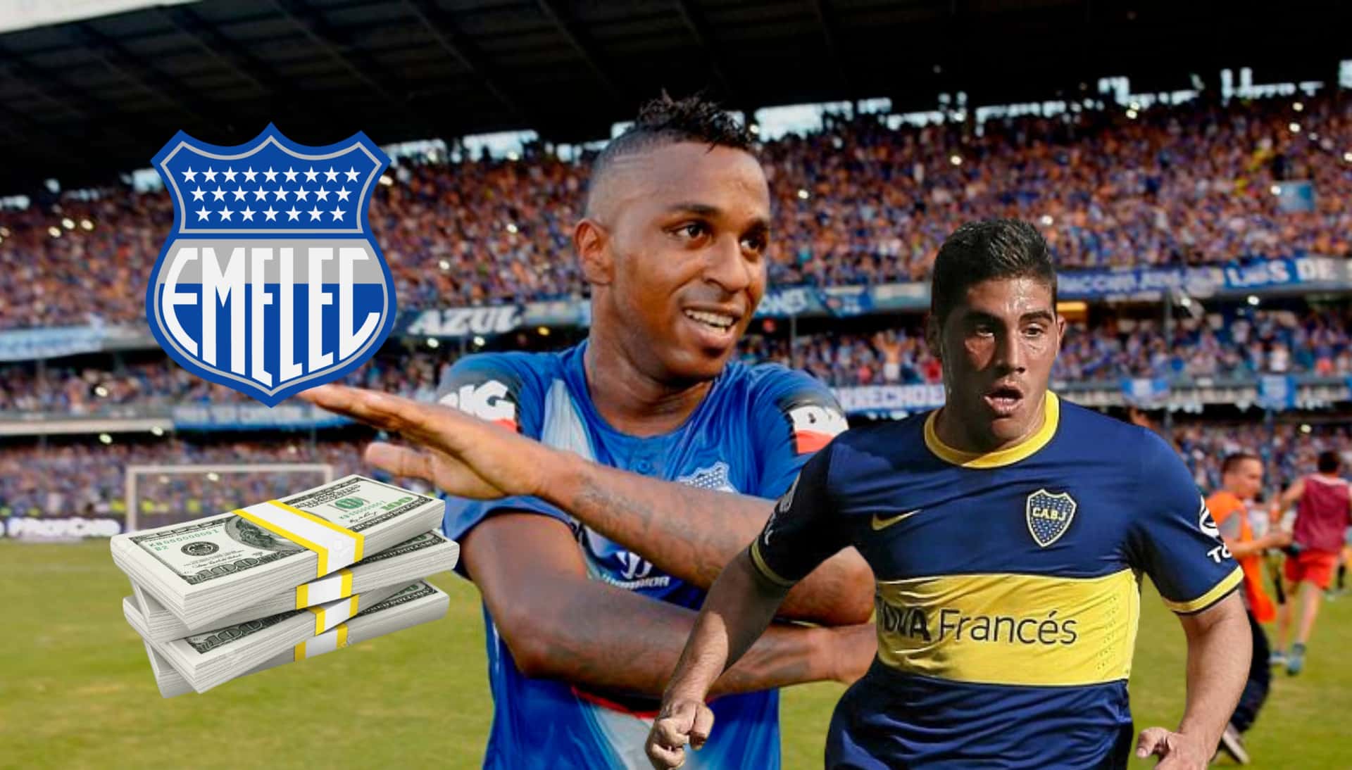 Miller Bolaños, al lado Cristian Erbes.
