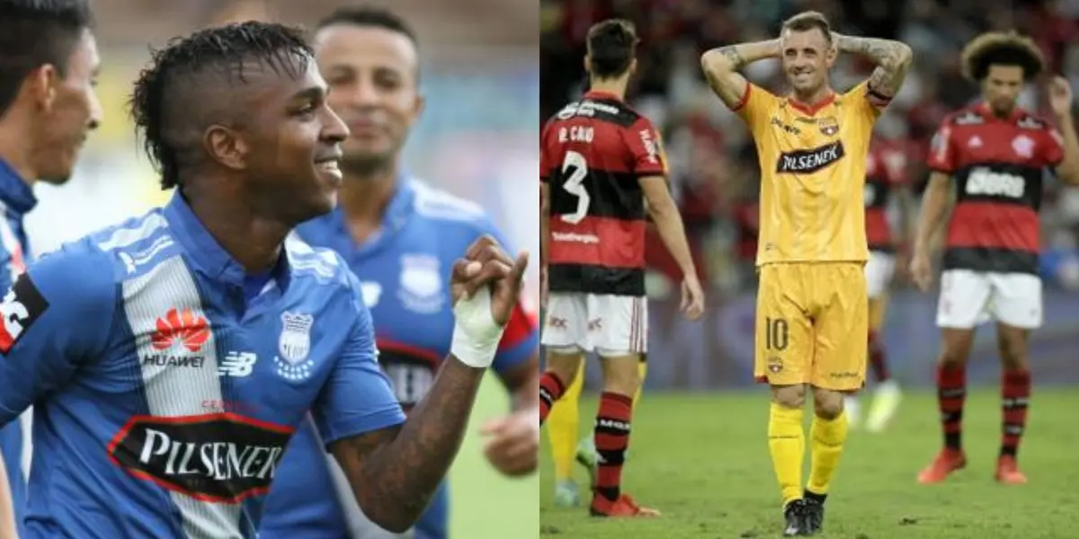 Miller Bolaños aprovechó la derrota de Barcelona SC ante Flamengo en la Copa Libertadores, para recordarles la final que les ganó Emelec por 3 a 0 y los hinchas del equipo azul se unieron a la cargada del jugador