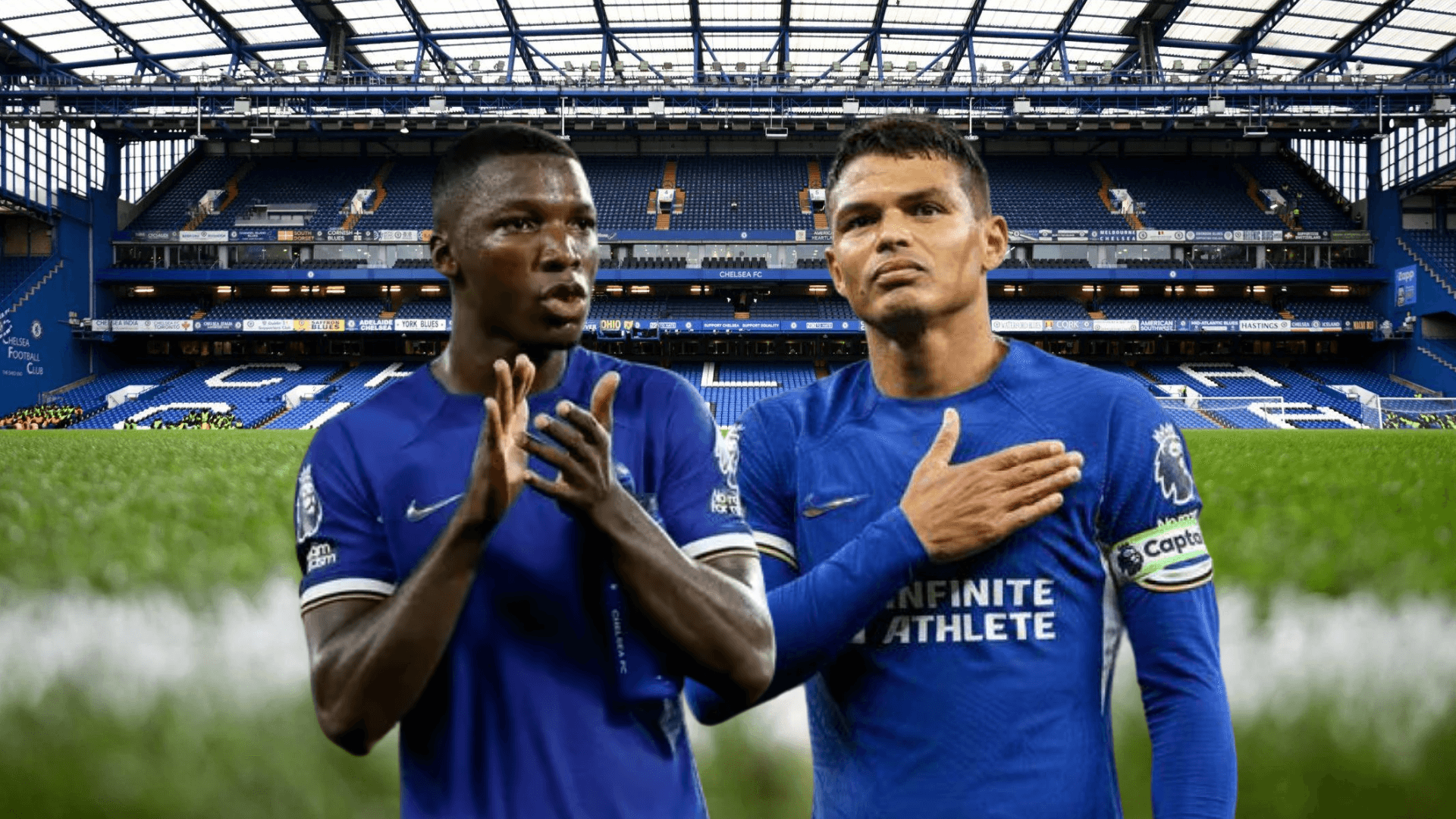 Moisés Caicedo aplaudiendo, Thiago Silva despedida. Foto tomada de: Ecuavisa/El Mercurio