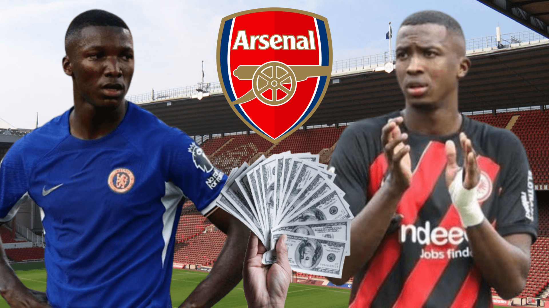Moisés Caicedo con William Pacho en el Arsenal Stadium (Foto tomada de: Wikipedia/Metro/Web)