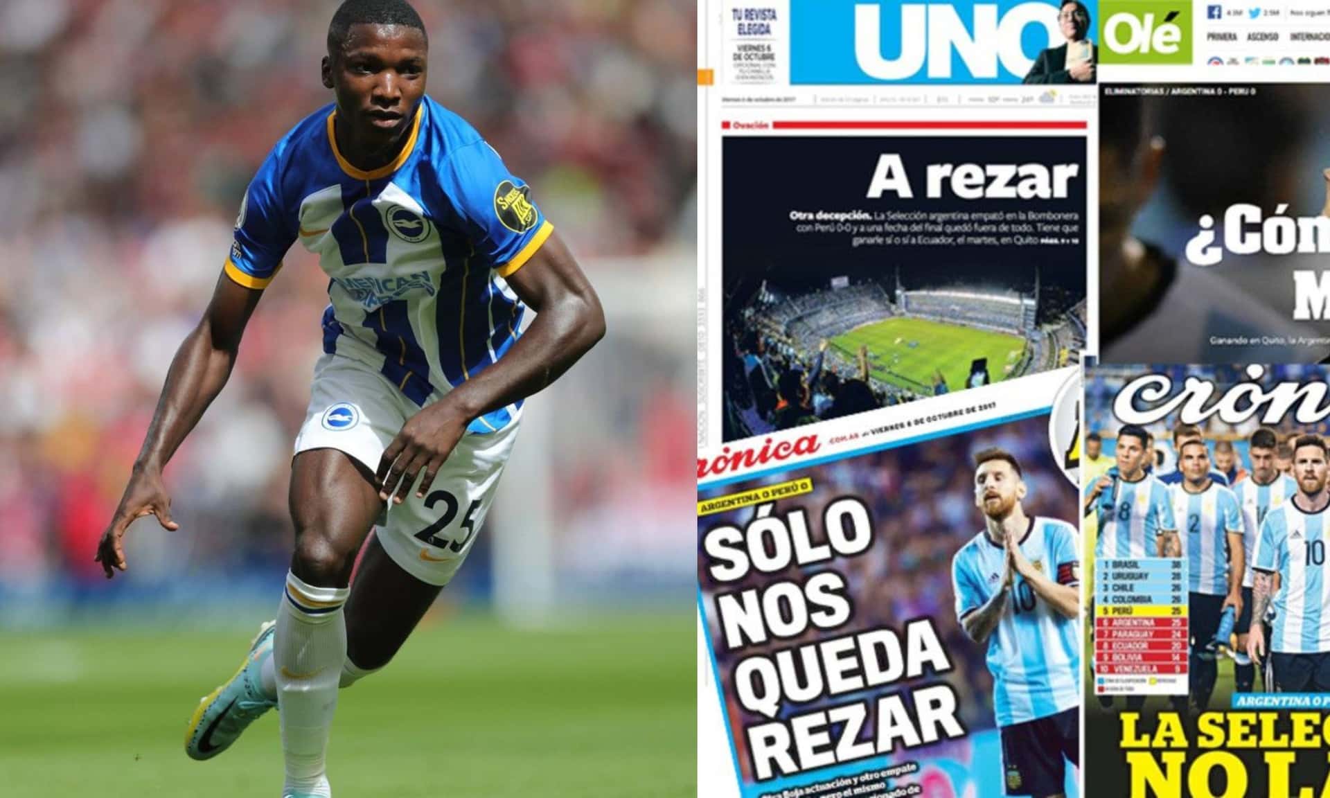 Moisés Caicedo dio un verdadero recital de fútbol en Old Trafford y la prensa argentina se puso a sus pies