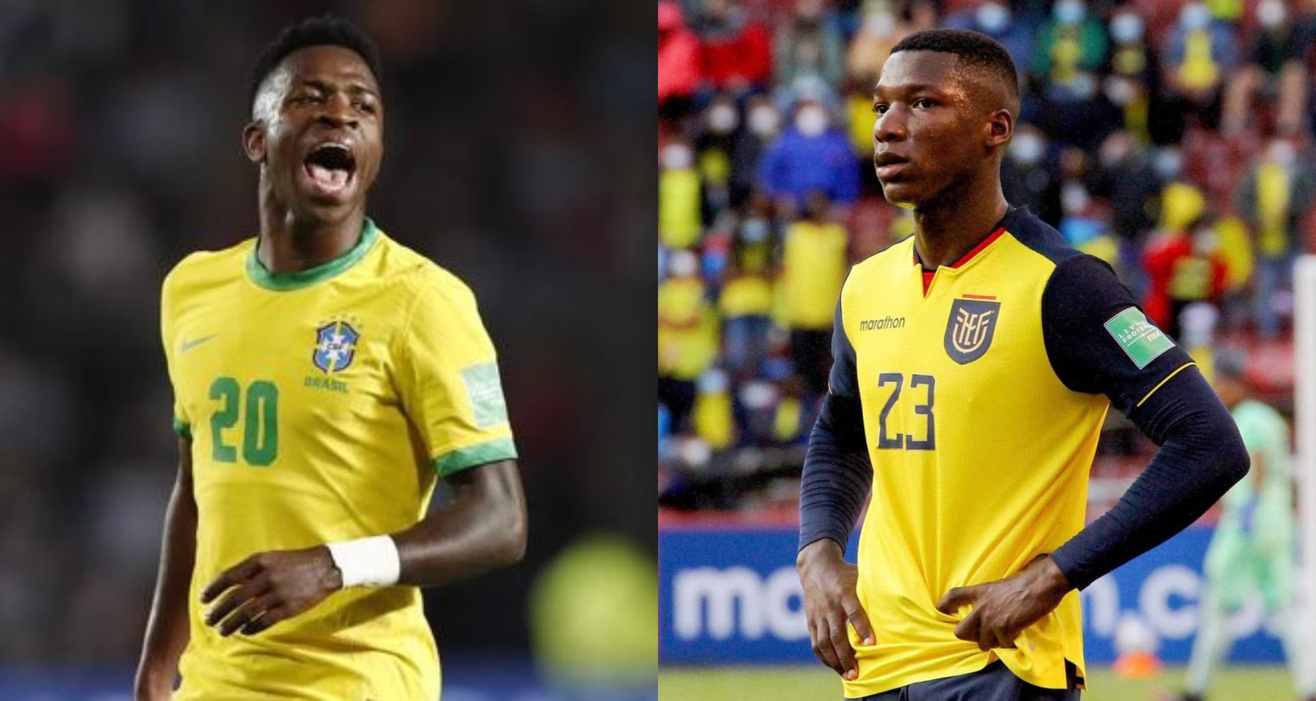 Moisés Caicedo fue un auténtico partidazo ante Brasil y le llegó a sacar el balón a Vinicus Junior