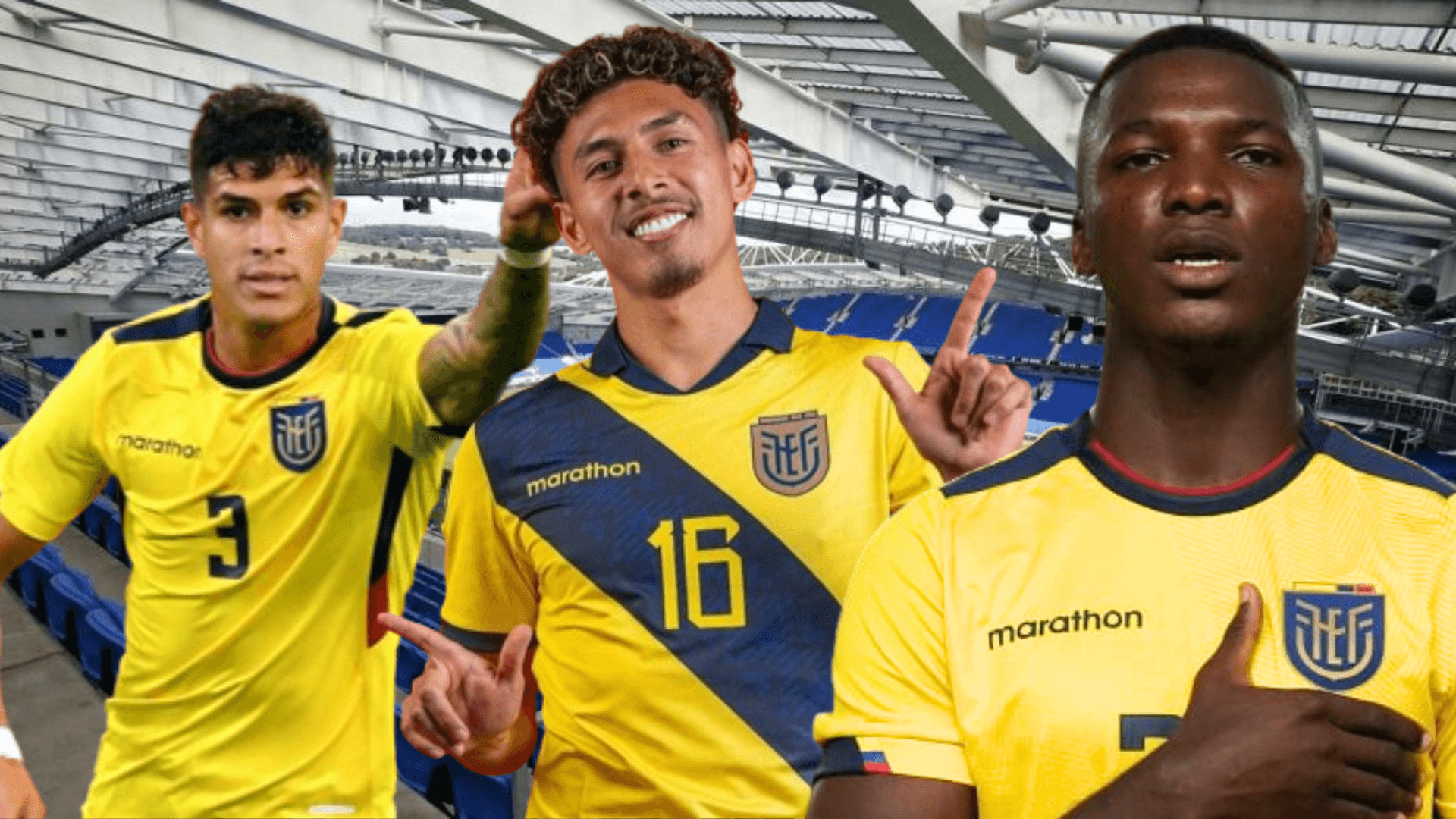 Moisés Caicedo, Jeremy Sarmiento y Piero Hincapié (Foto tomada de: Mundo Deportivo/Jeremy Sarmiento/Moisés Caicedo/Transfermarkt)