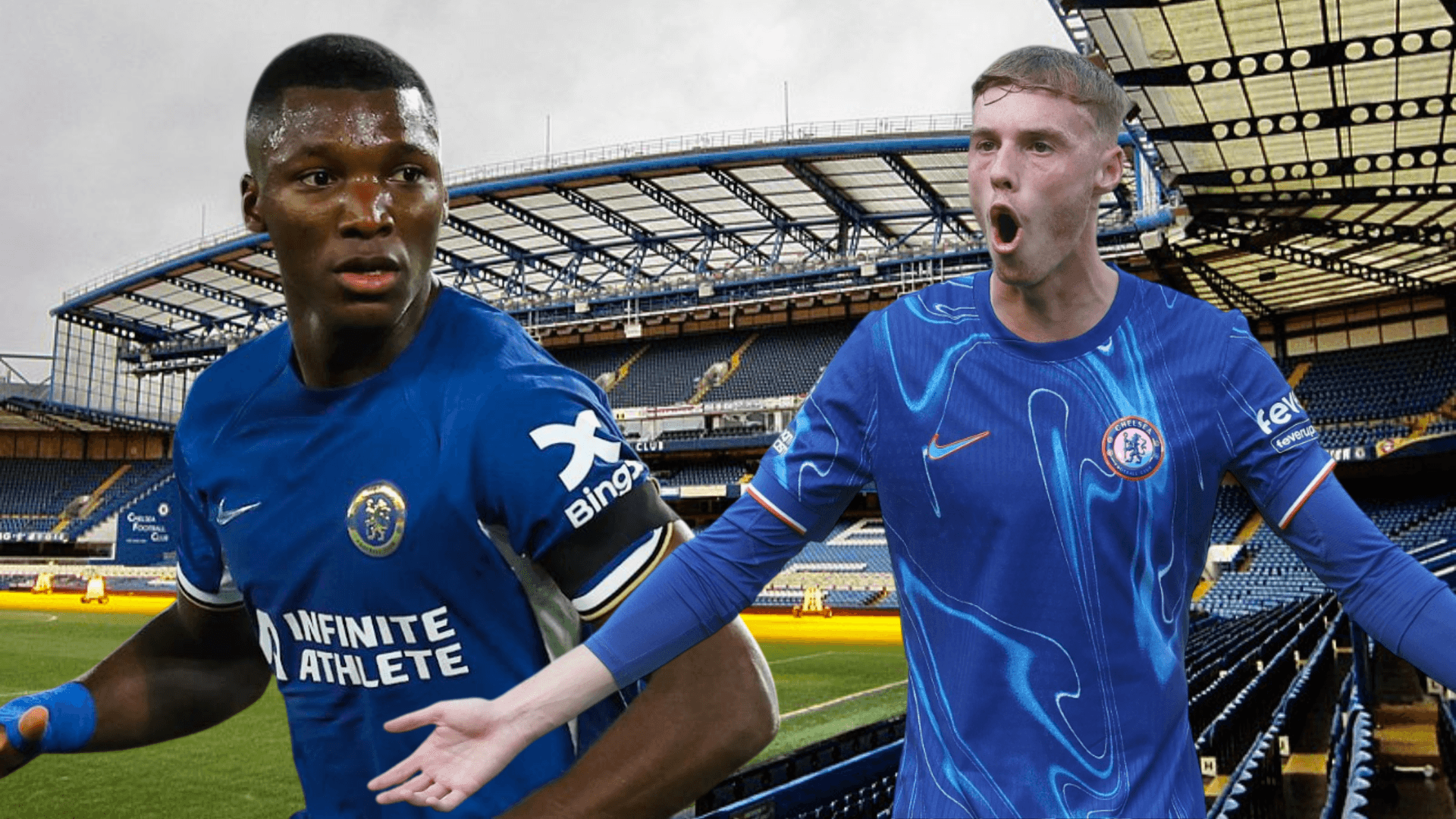 Moisés Caicedo y Cole Palmer (Foto tomada de: Wikipedia/Chelsea)