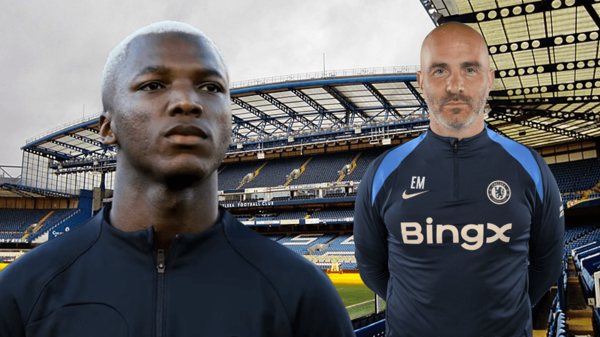 Moisés Caicedo y Enzo Maresca (Foto tomada de: Wikipedia/Moisés Caicedo/Chelsea)