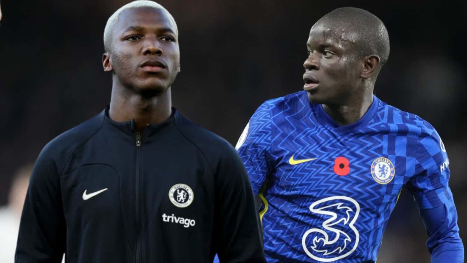 Moisés Caicedo y Kanté jugando. Foto tomada de: Instagram de Moisés Caicedo/ Ángeles Times