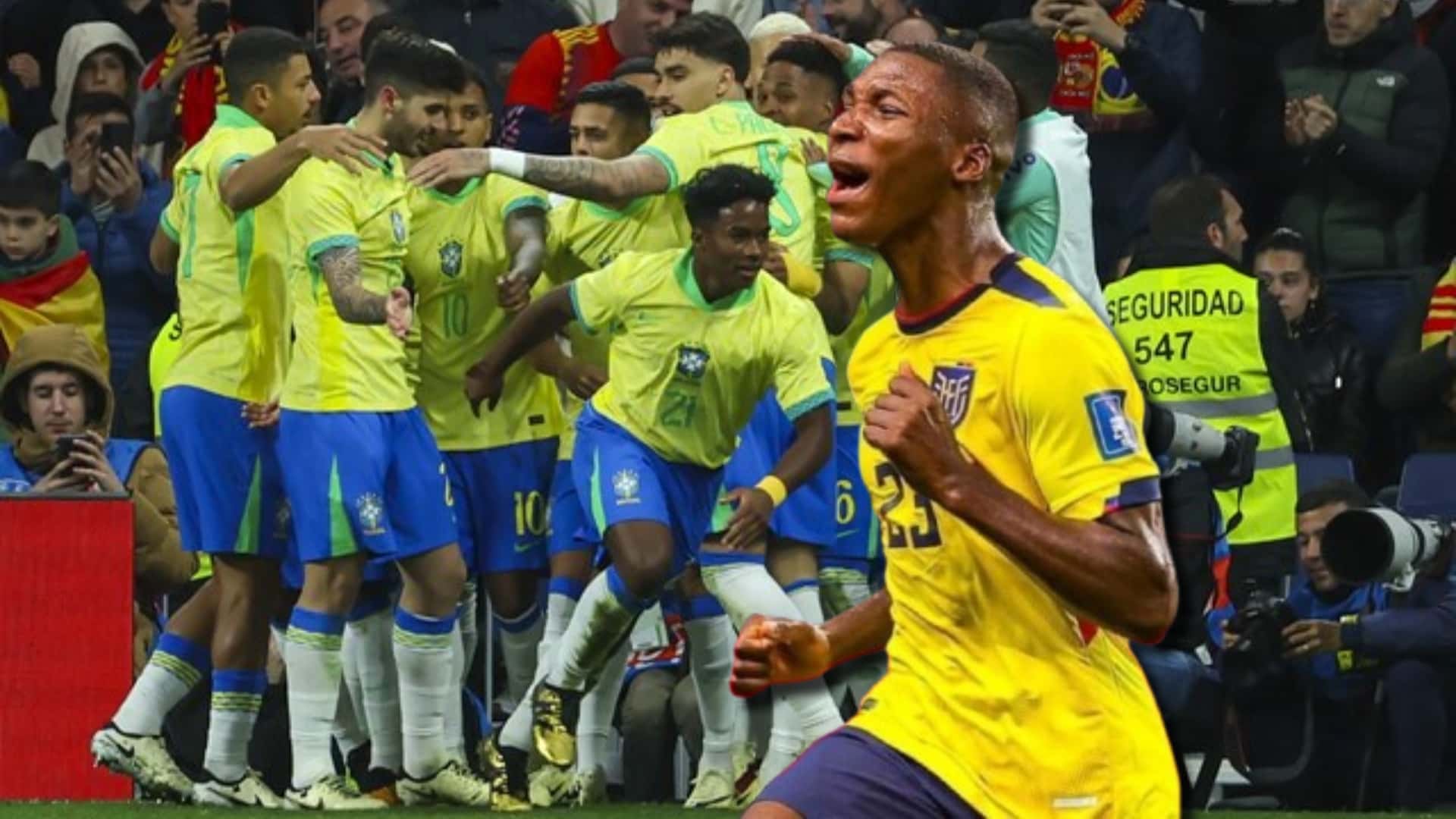Moisés Caicedo y Selección de Brasil / Foto: EFE