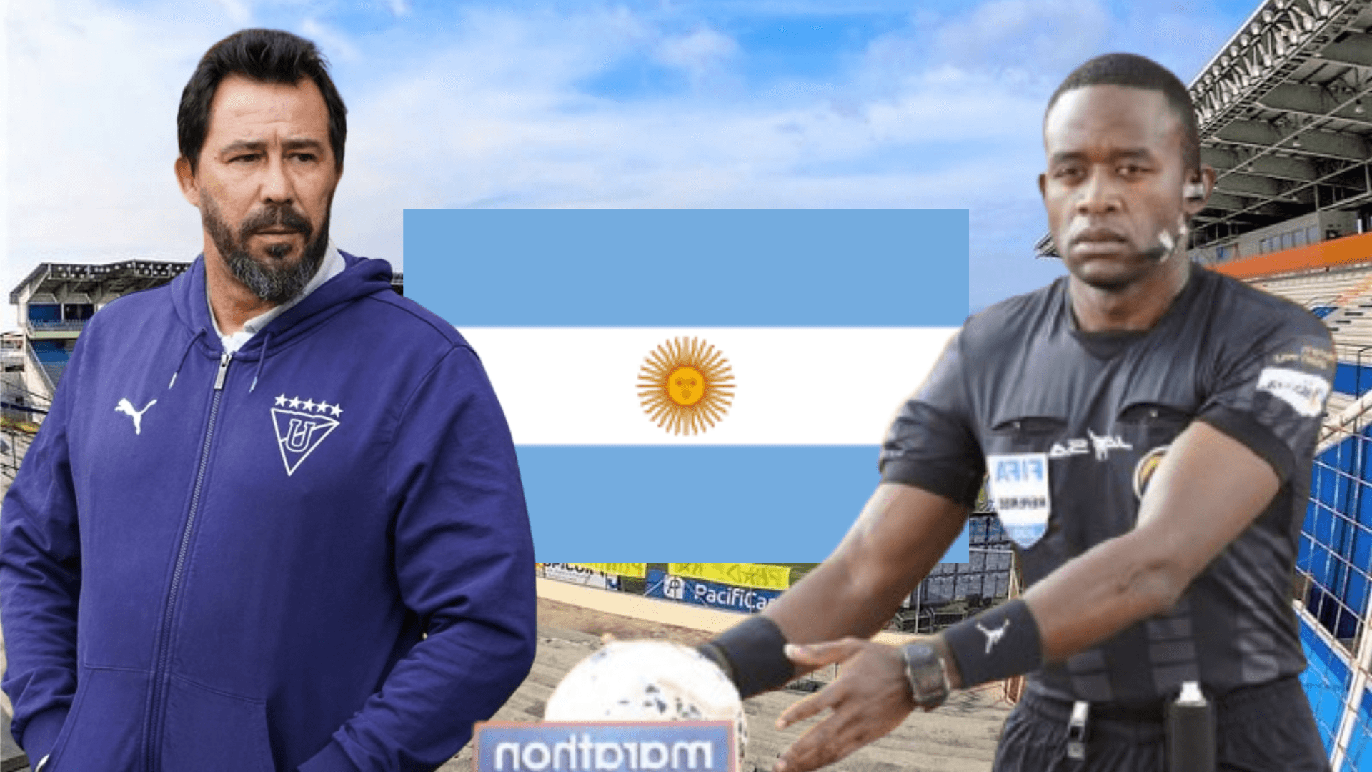 Pablo Sánchez y Franklin Congo (Foto tomada de: Delfín SC/API/FEF/Wikipedia)