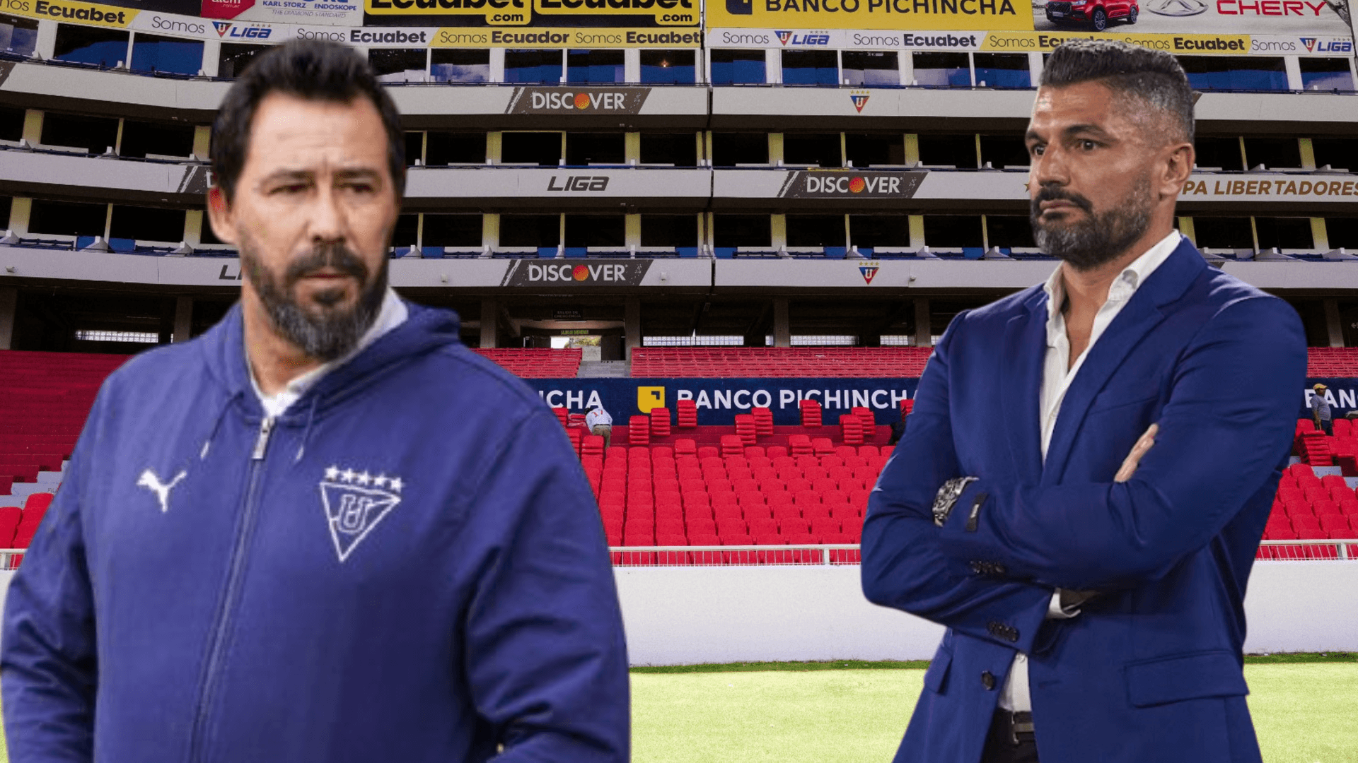 Pablo Sánchez y Javier Gandolfi (Foto tomada de: Liga de Quito/API)