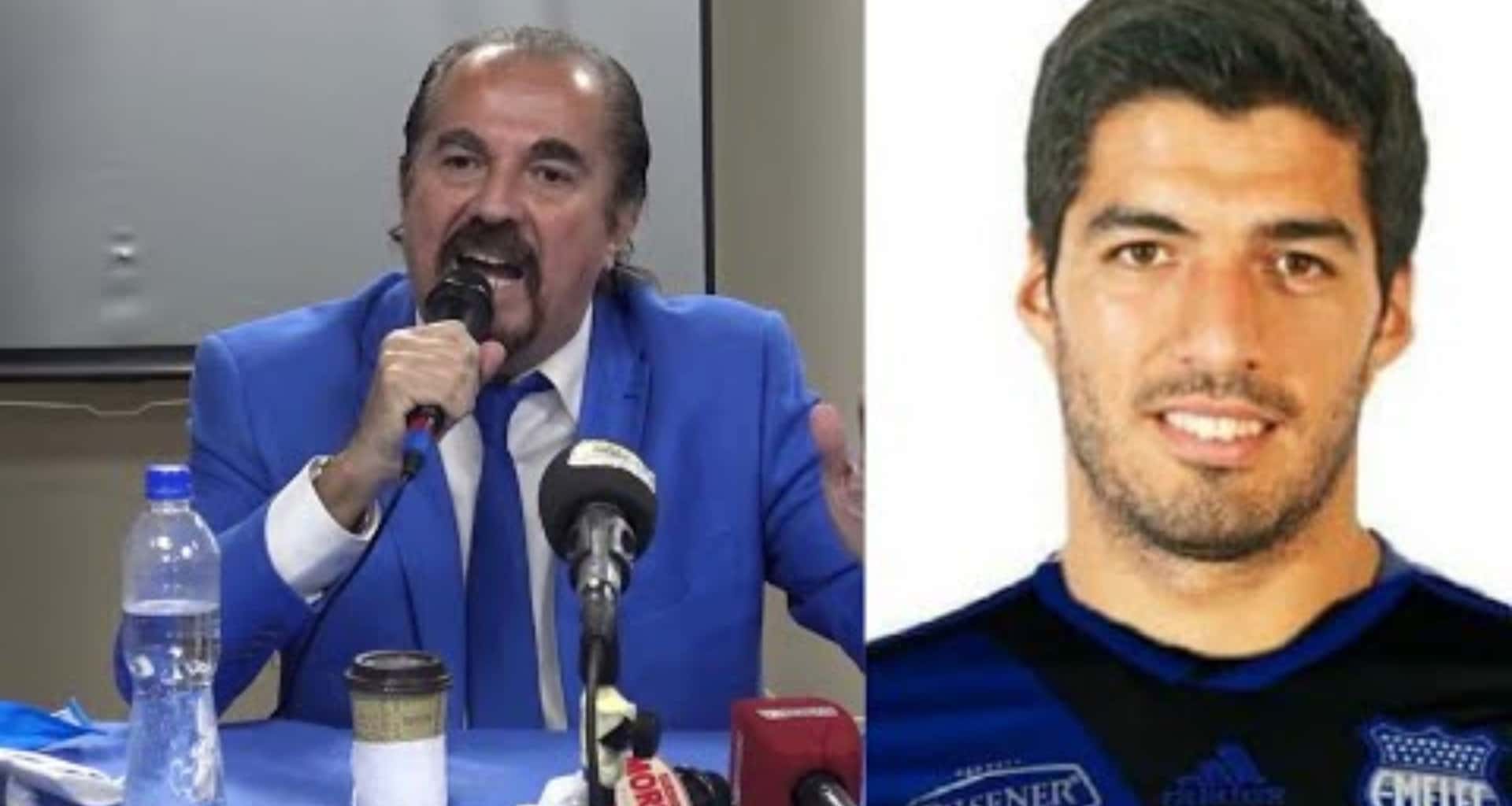 Pepe Auad dijo que tenía un precontrato con Luis Suárez para traerlo a Emelec y otro equipo ecuatoriano se mofó
