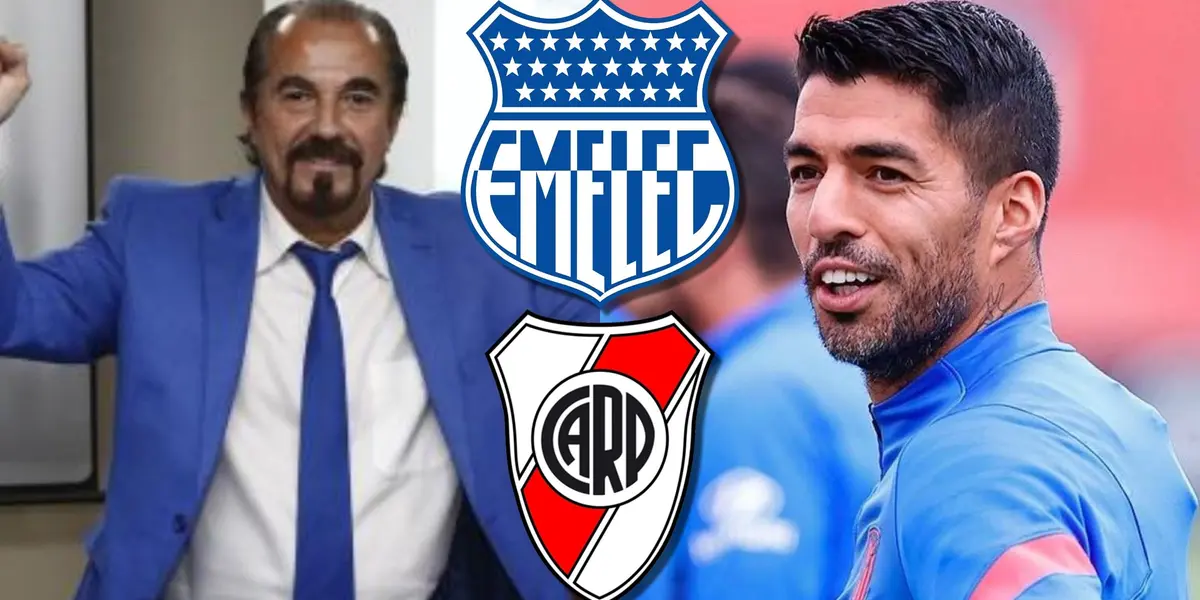 Pepe Auad ofreció un nuevo delantero para Emelec, porque se le cayó Luis Suárez