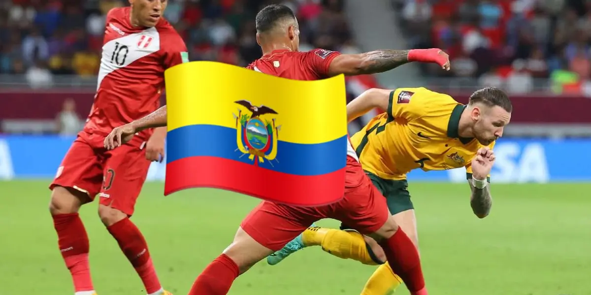 Perú se jugaba la clasificación al Mundial de Catar y se vio la bandera Ecuador flamear en el estadio
