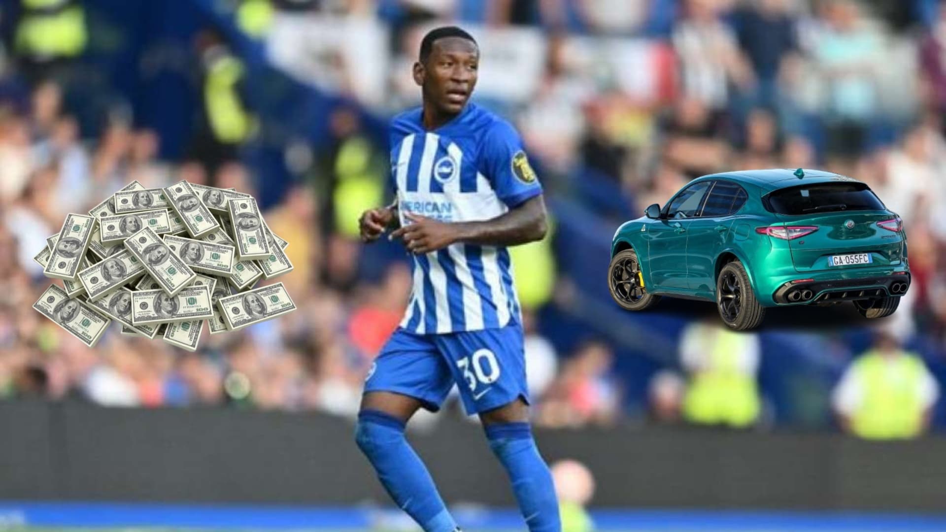Pervis Estupiñán y carro lujoso / Foto de: El Futbolero Ecuador
