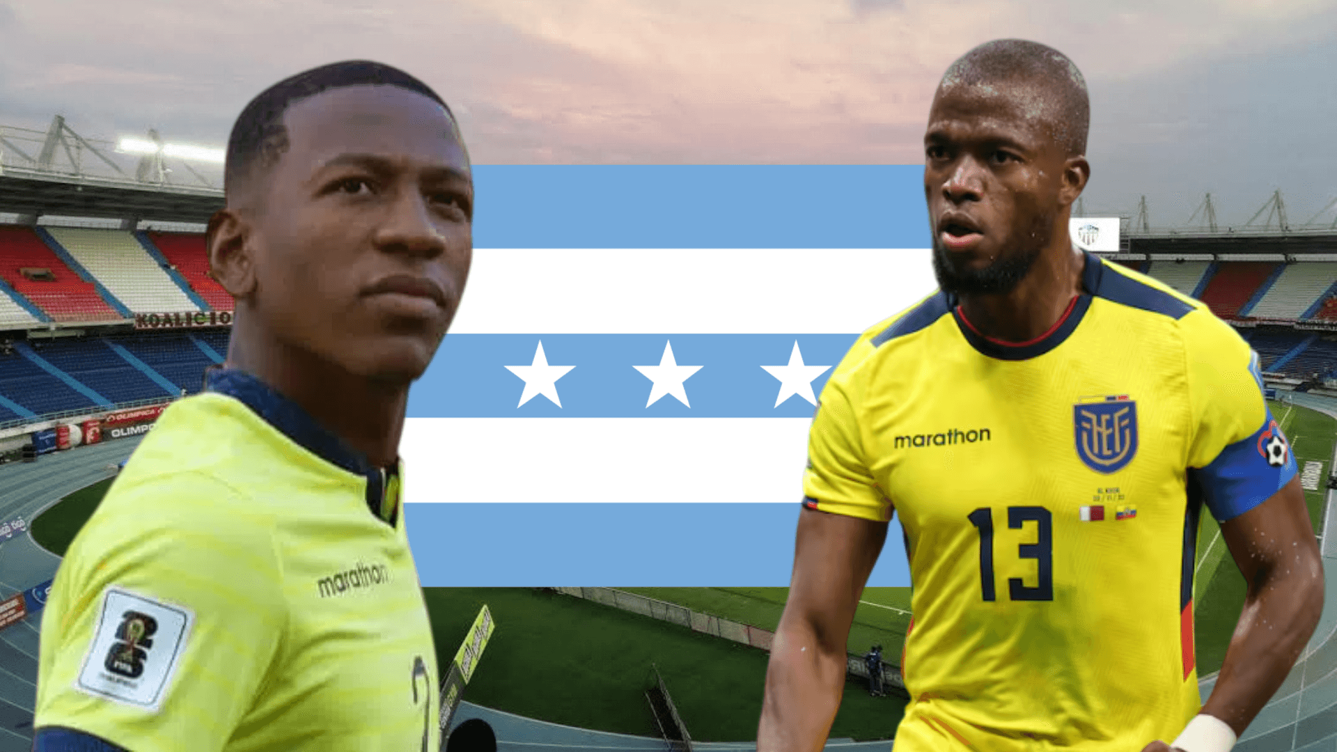 Pervis Estupiñán y Enner Valencia (Foto tomada de: Wikipedia/La Tri)