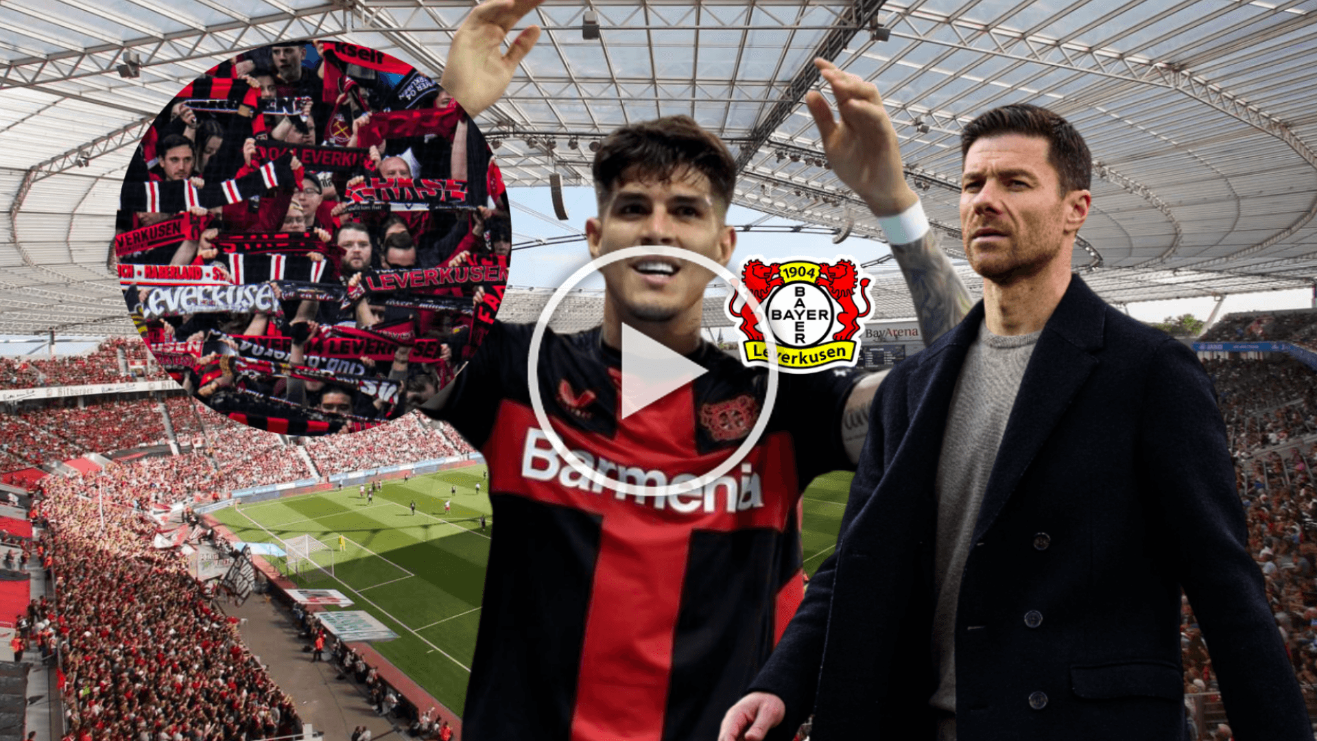 Piero Hincapié celebrando, Xabi Alonso serie. Foto tomada de: Bayer Leverkusen