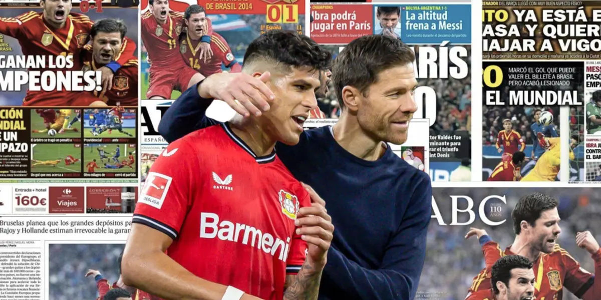 Huele a Triplete, lo que dijo la prensa española de Piero Hincapié y Xabi Alonso