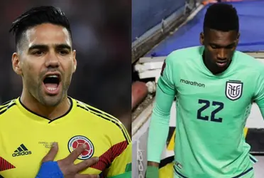 Radamel Falcao estuvo presente en cancha en el cotejo entre la Selección Ecuatoriana ante Colombia y en la última jugada del partido lanzó una burla sobre Alexander Domínguez, quien terminó siendo la gran figura