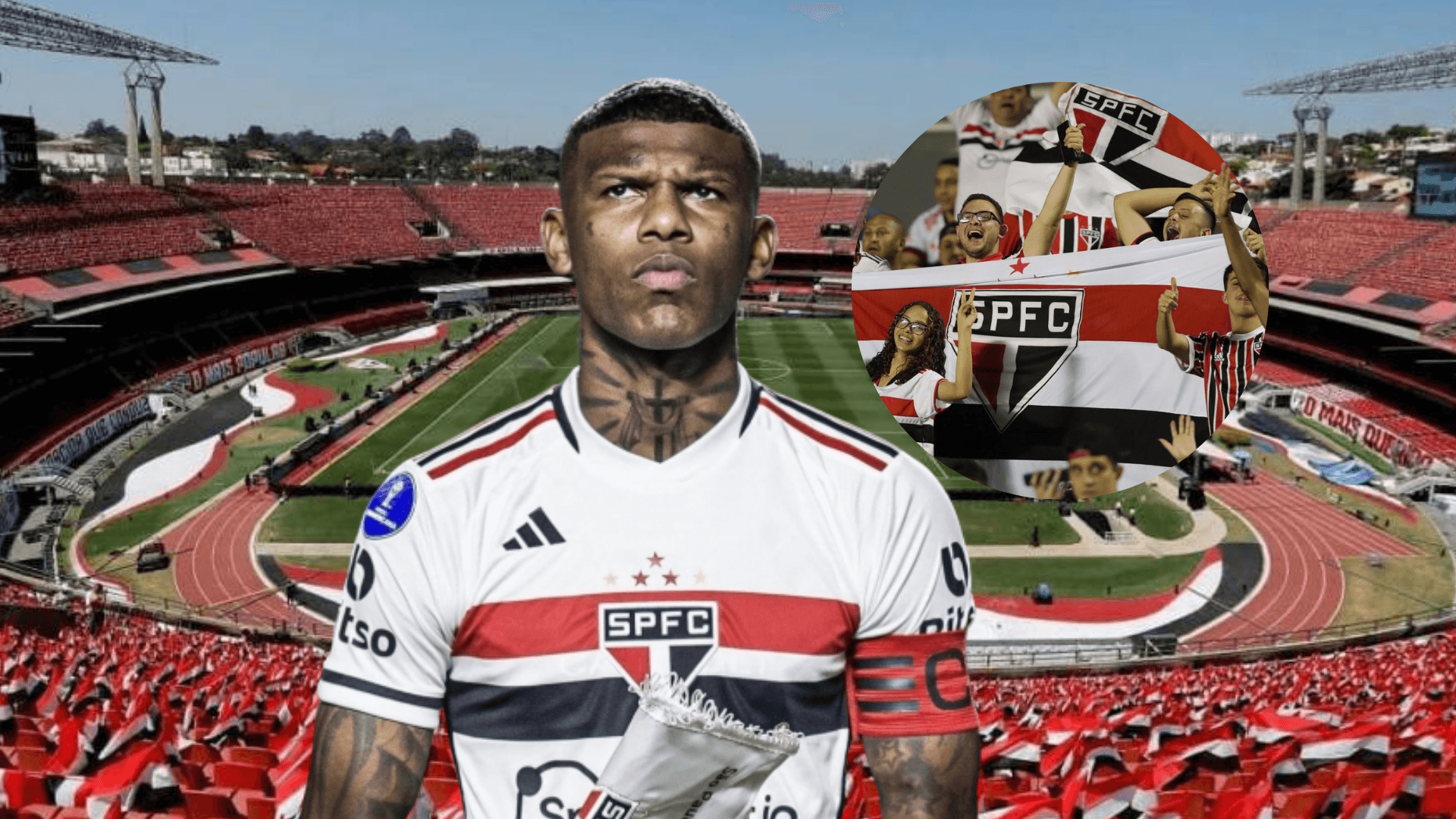 Robert Arboleda enojado, hinchas de Sao Paulo. Foto tomada de: BeSoccer/Sao Paulo