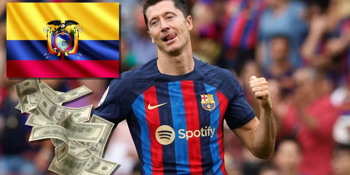 Robert Lewandowski ha iniciado con todo en el FC Barcelona pero un ecuatoriano tiene los mismos goles que él en Europa