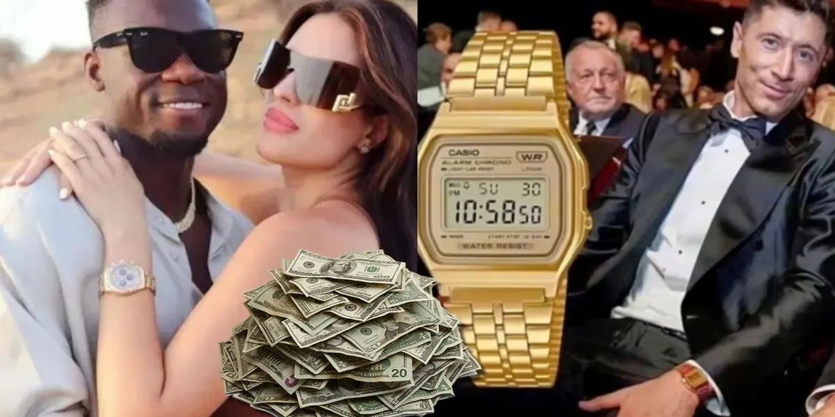 Robert Lewandowski llevó a los premios del Balón de Oro un reloj modesto, en cambio Felipe Caicedo tiene uno que vale miles de dólares