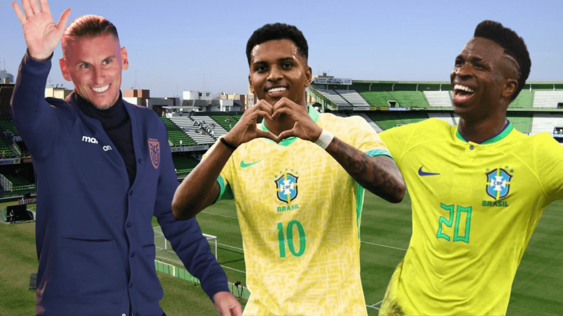 Rodrygo, Sebastián Beccacece y Vinícius Júnior (Foto tomada de: TeleMedellín/Diario AS/LM/API)