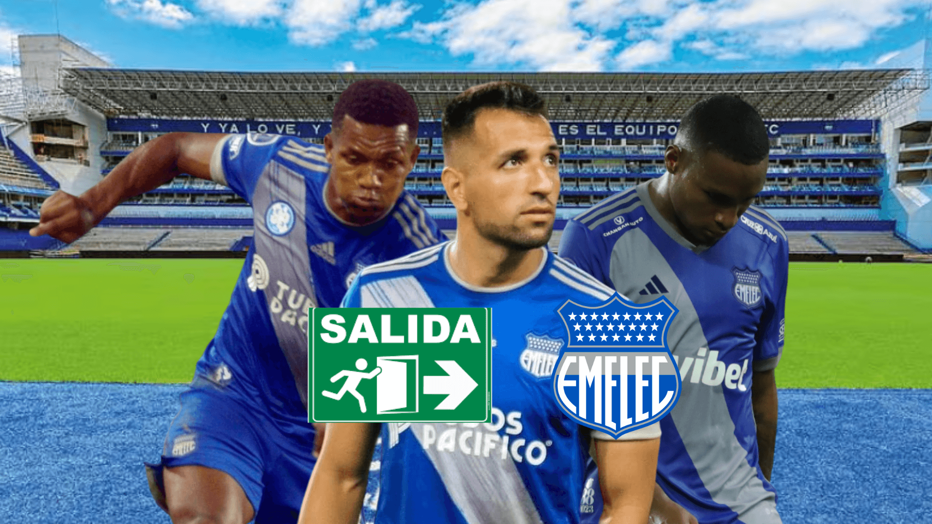 Romario Caicedo jugando, Aníbal Leguizamón preocupado, Valencia triste. Foto tomada de: Emelec