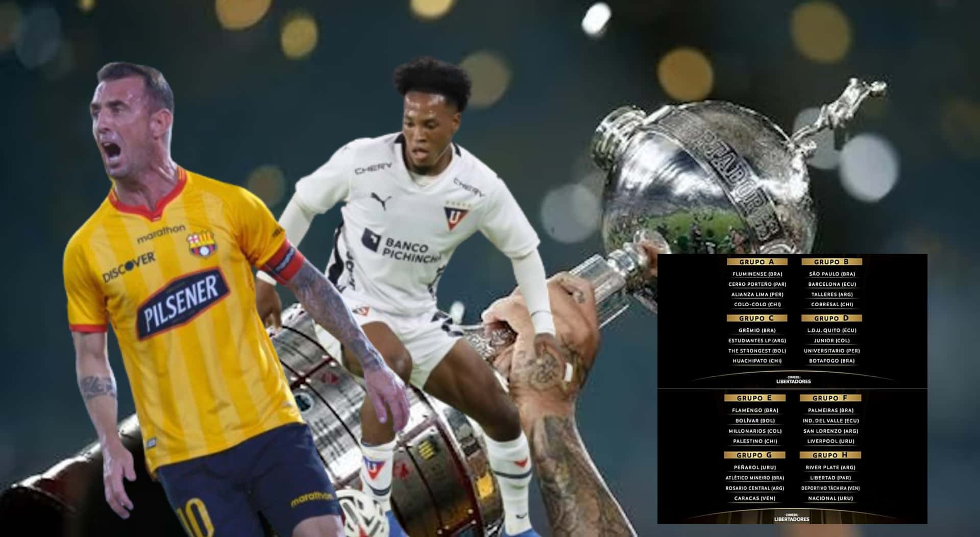 Se definieron los grupos de los 2 grandes del fútbol ecuatoriano en la Copa Libertadores. FOTO: Primicias