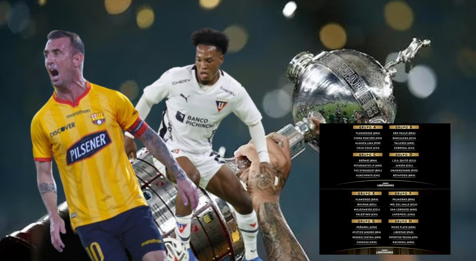 Se definieron los grupos de los 2 grandes del fútbol ecuatoriano en la Copa Libertadores. FOTO: Primicias