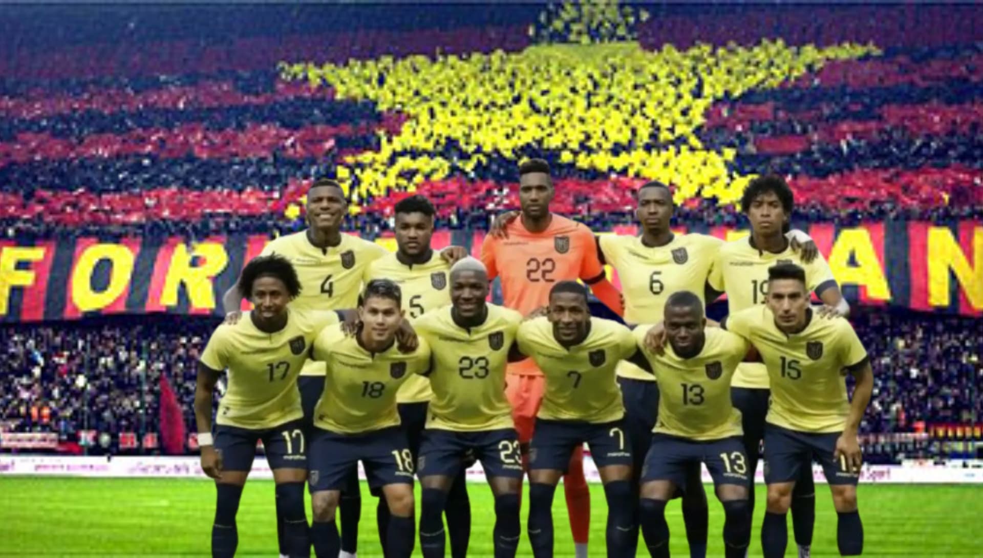 Selección de Ecuador y la hinchada del AC Milan