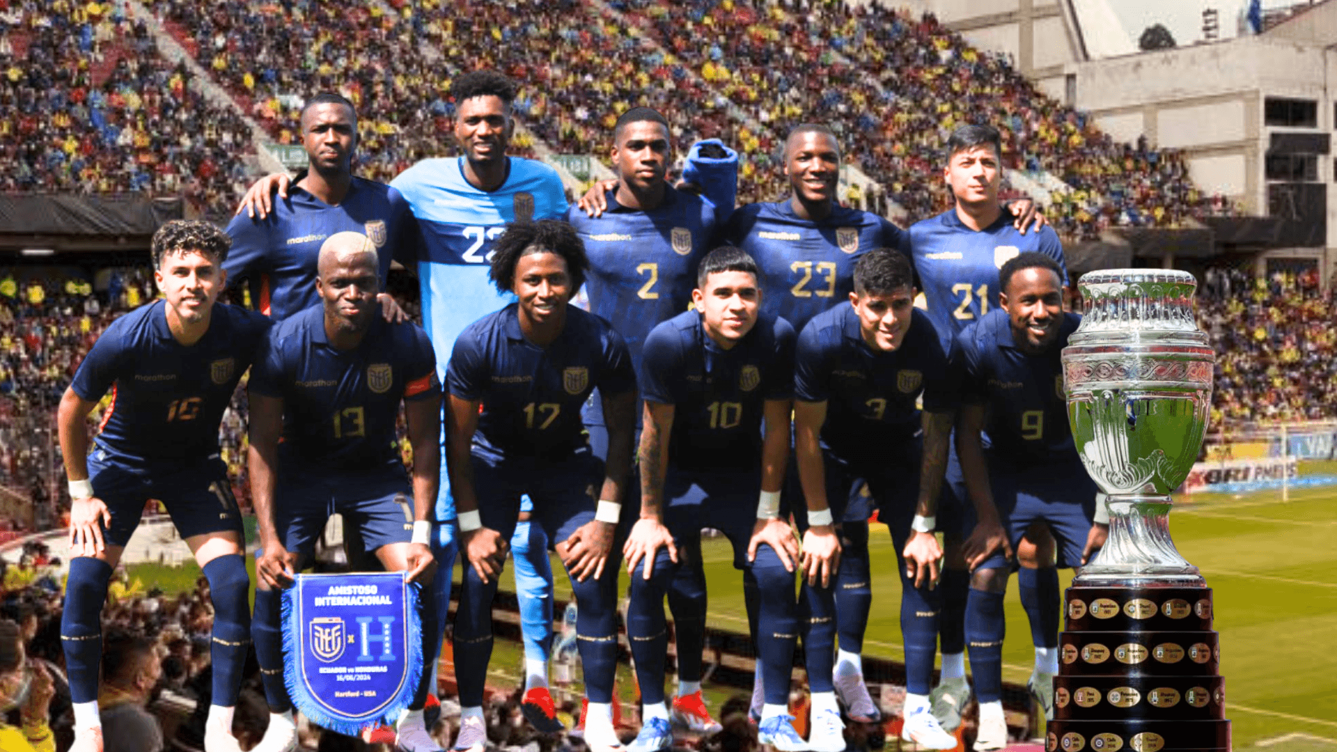 Selección Ecuador, trofeo Copa América. Foto tomada de: La Tri/API