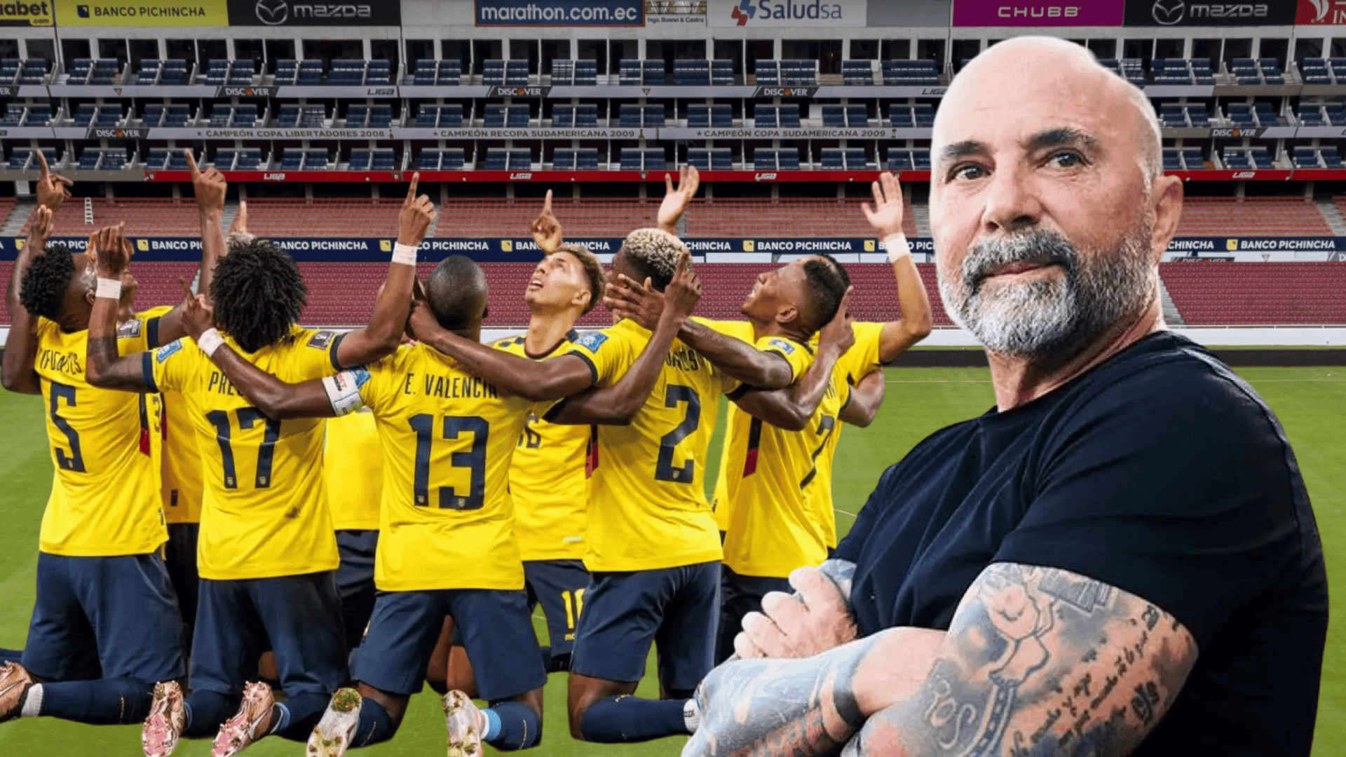 Selección Ecuatoriana y Jorge Sampaoli (Foto tomada de: Primicias/La Hora/La Tri)