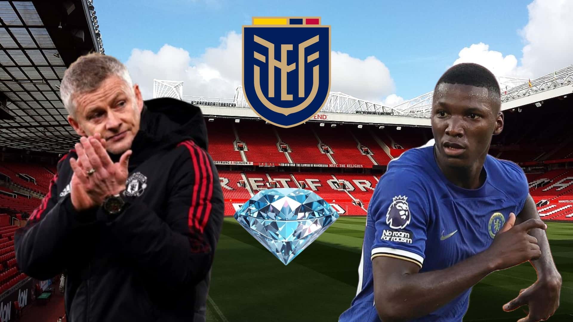 Solksjaer y Moisés Caicedo / Foto de: El Futbolero Ecuador