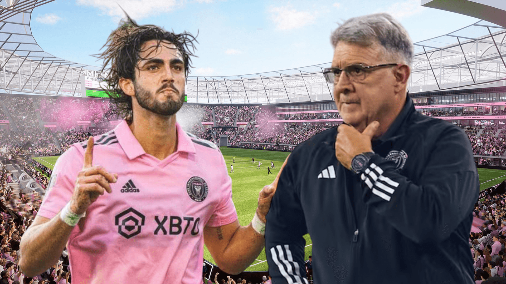 Tata Martino y Leonardo Campana (Foto tomada de: Infobae/Inter Miami/Quinto)