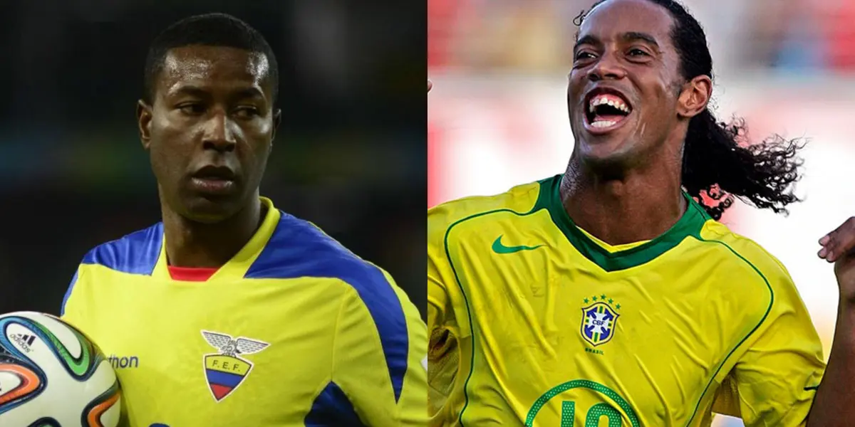 Un jugador ecuatoriano no se amilanó cuando Ronaldinho le fue a reclamar