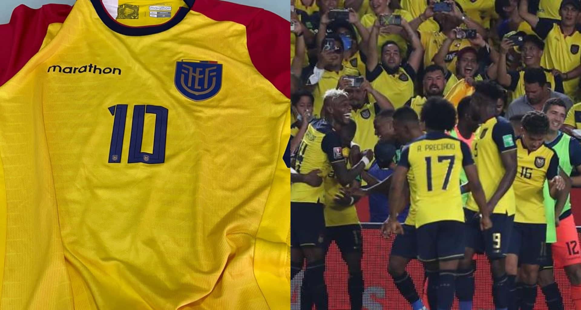Una camiseta es la que dan como la de la Selección Ecuatoriana para el Mundial de Qatar y este detalle es el que hablan todos los hinchas