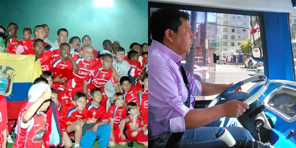 Uno de los grandes goleadores del fútbol ecuatoriano tuvo un cambio de vida y hoy alejado de las canchas prefiere manejar su propio bus. Se trata de Ebelio Ordóñez que la rompió de delantero con El Nacional
