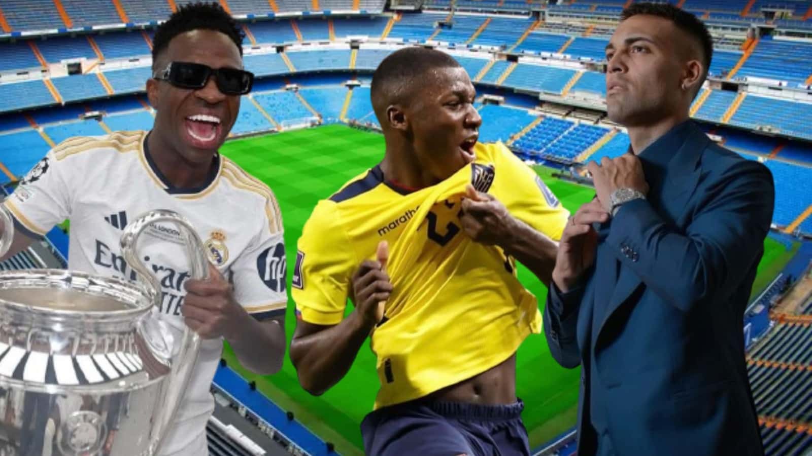 Vinícius Júnior, Moisés Caicedo y Lautaro Martínez (FOTO: Instagram de Moisés Caicedo/ Instagram de Lautaro Martínez/ Instagram de Vinicius Junior/ Depósitophotos)