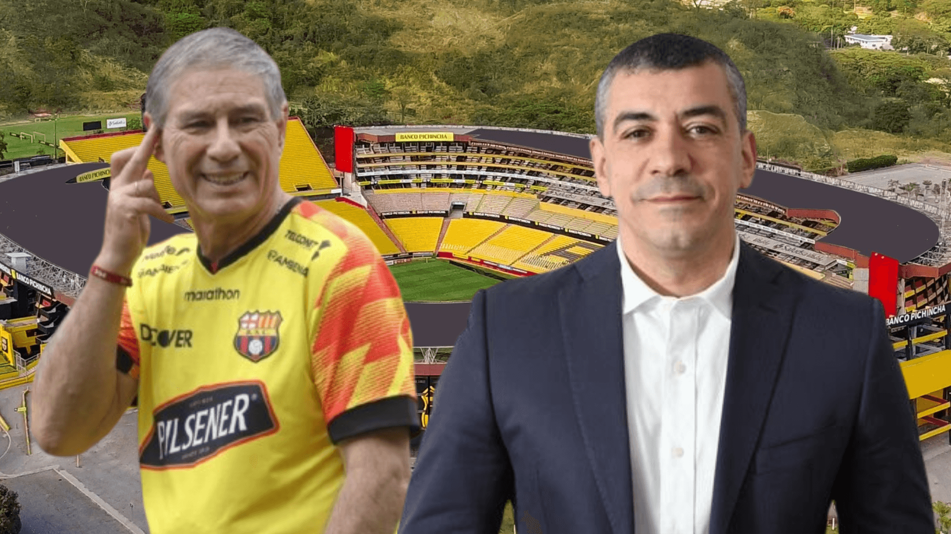 Walter Queijeiro y Ariel Holan (Foto tomada de: Barcelona SC/Walter Queijeiro)