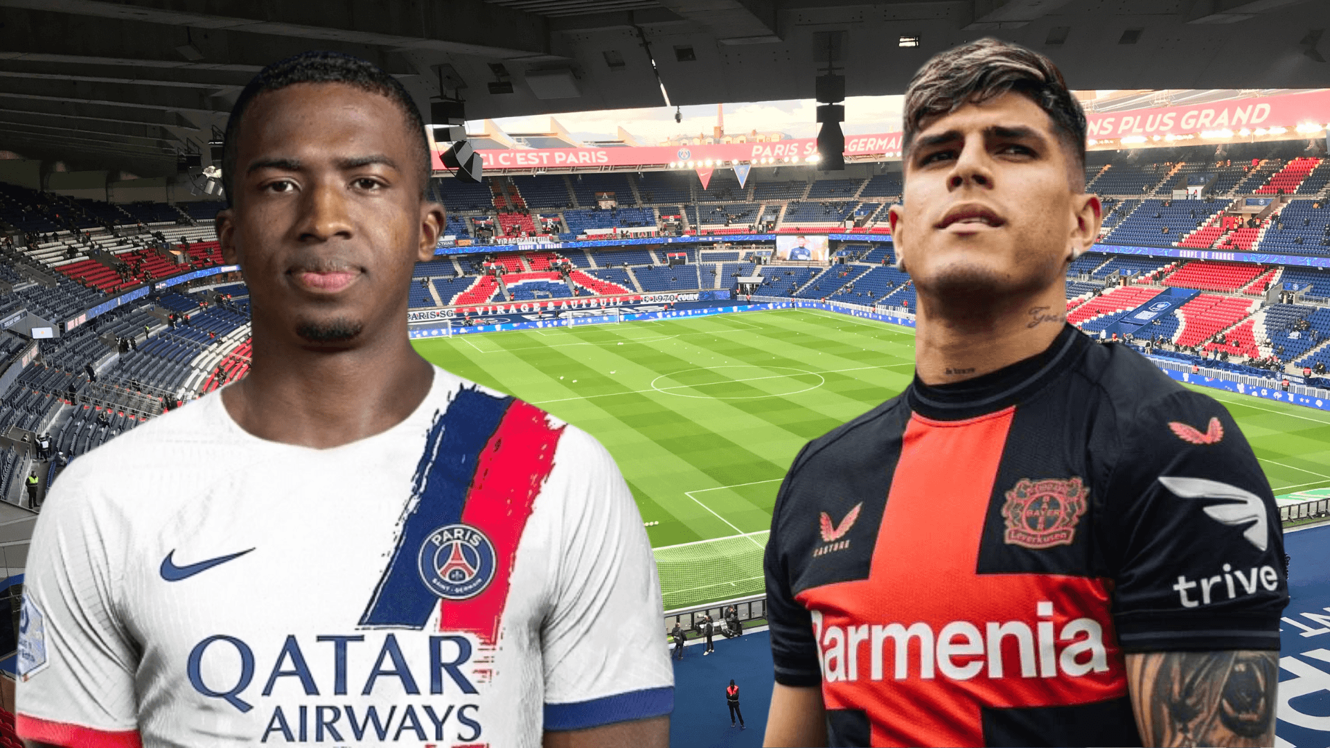 Willian Pacho y Piero Hincapié (Foto tomada de: Wikipedia/Bundesliga/X)