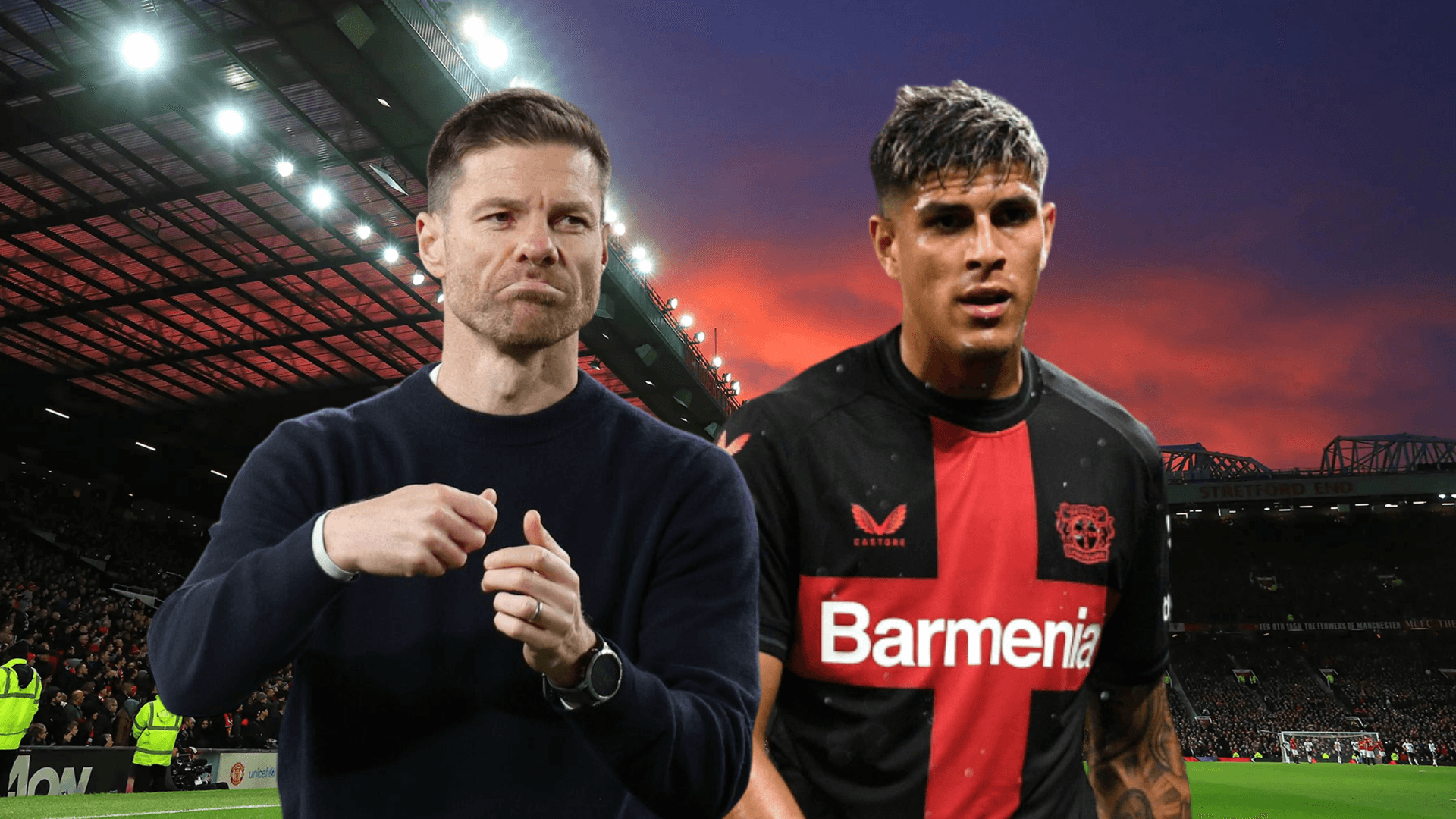 Xabi Alonso triste, Piero Hincapié trsite, Foto tomada de: El Cofidencial/Bayer Leverkusen