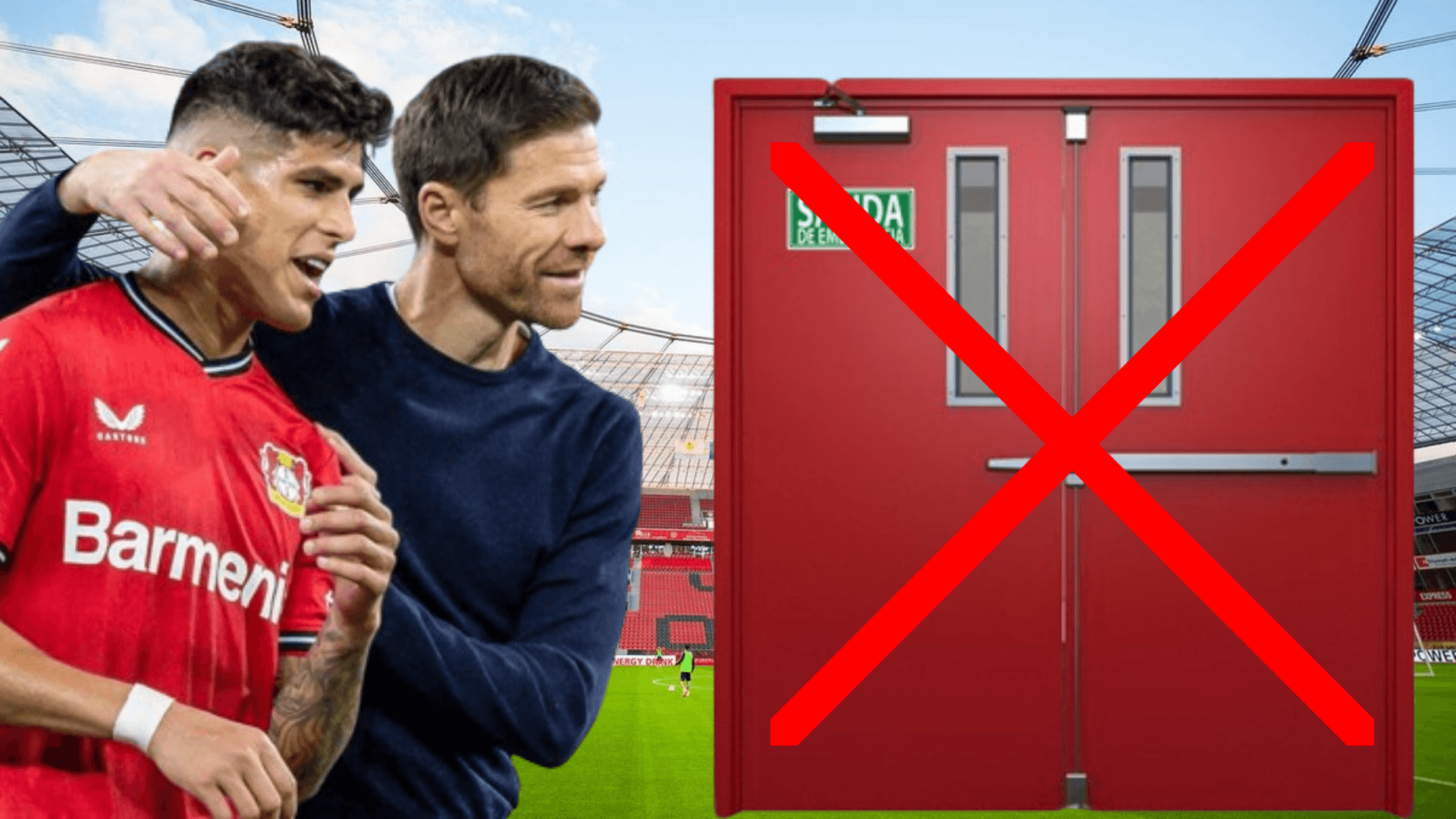 Xabi Alonso y Piero Hincapié en el BayArena (Foto tomada de: Wikipedia/Bundesliga/MN)