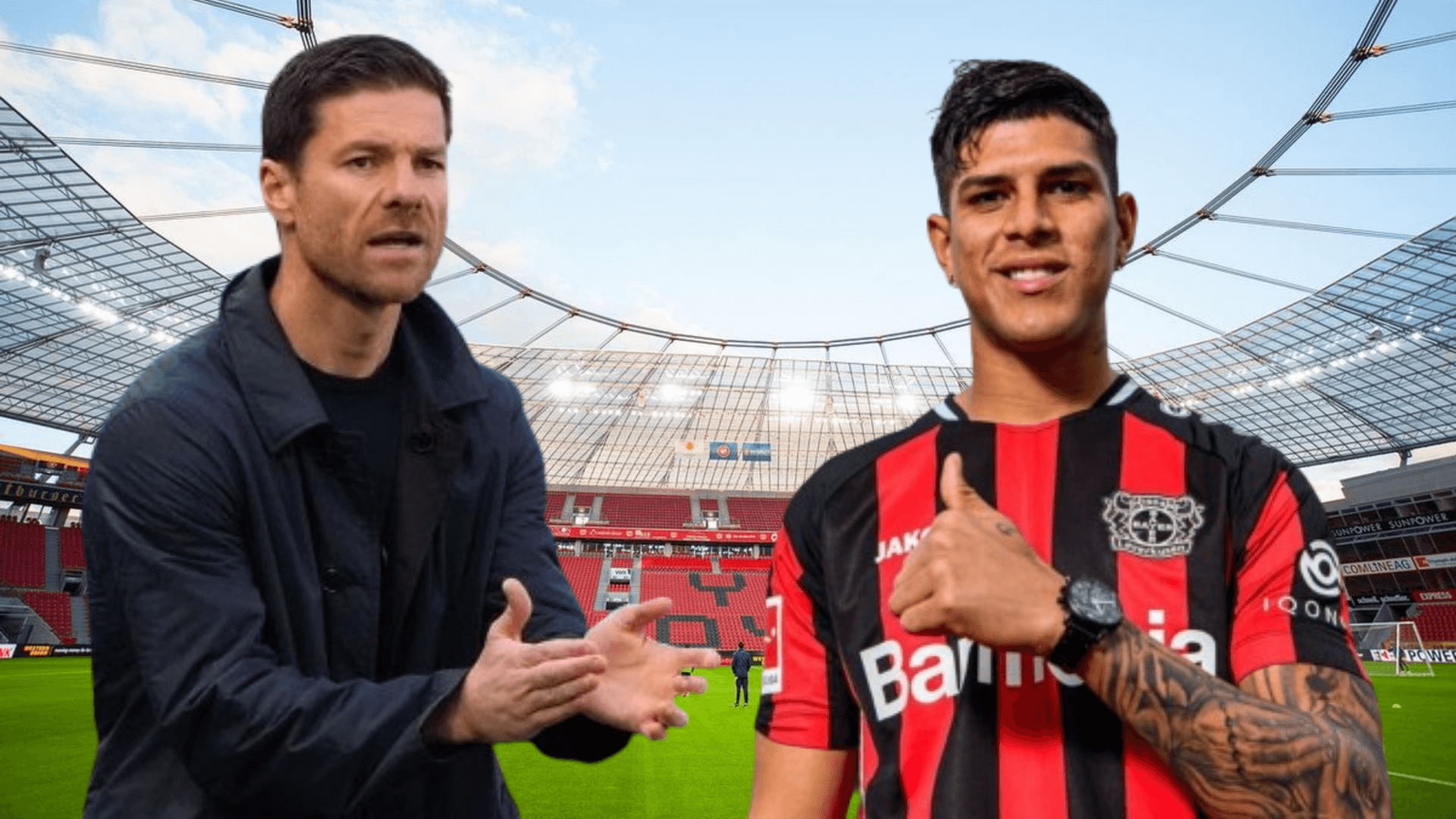 Xabi Alonso y Piero Hincapié (Foto tomada de: Wikipedia/Piero Hincapié/Xabi Alonso)