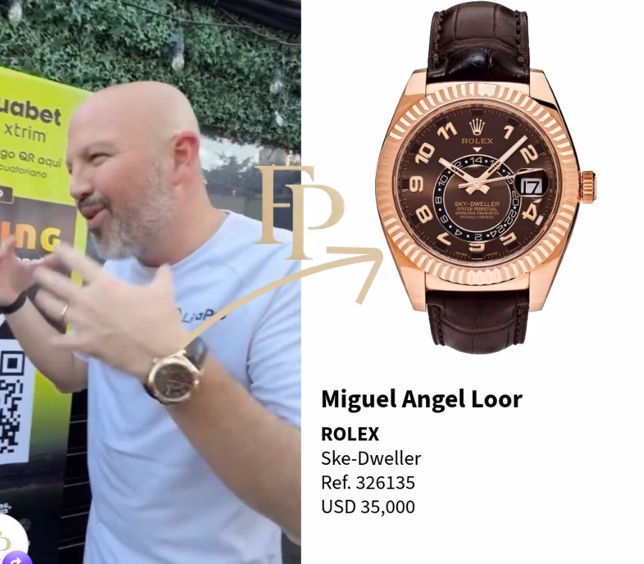 Miguel Ángel Loor luce un Rolex Sky-Dweller descontinuado y de alta complejidad