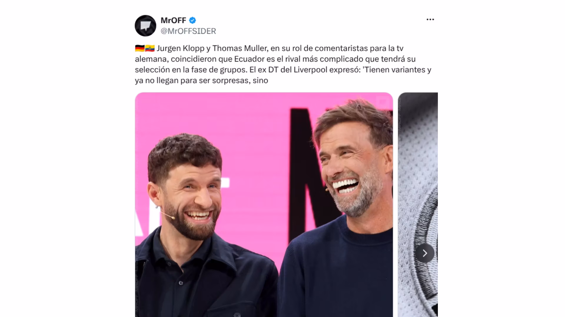 Jurgen Klopp habla de Ecuador