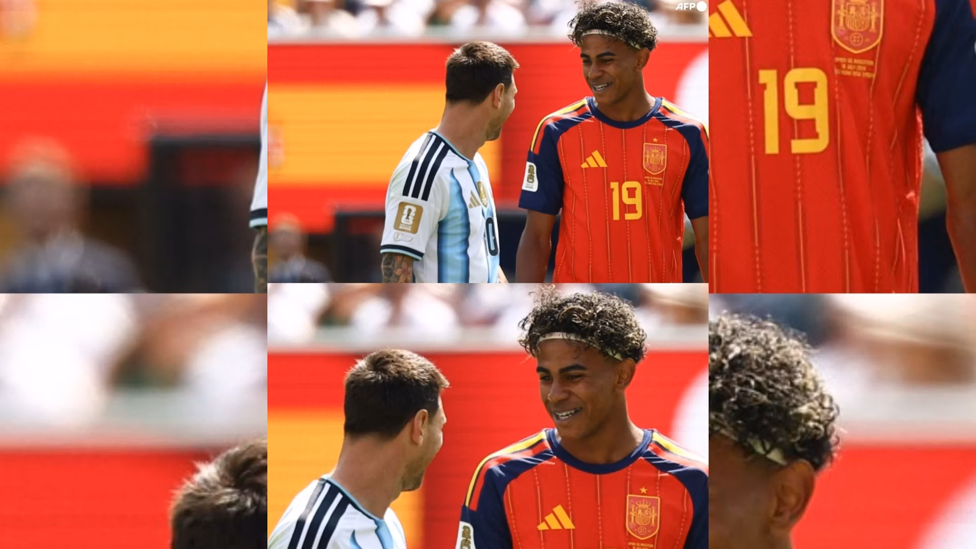 Lionel Messi y Lamine Yamal en la final del Mundial